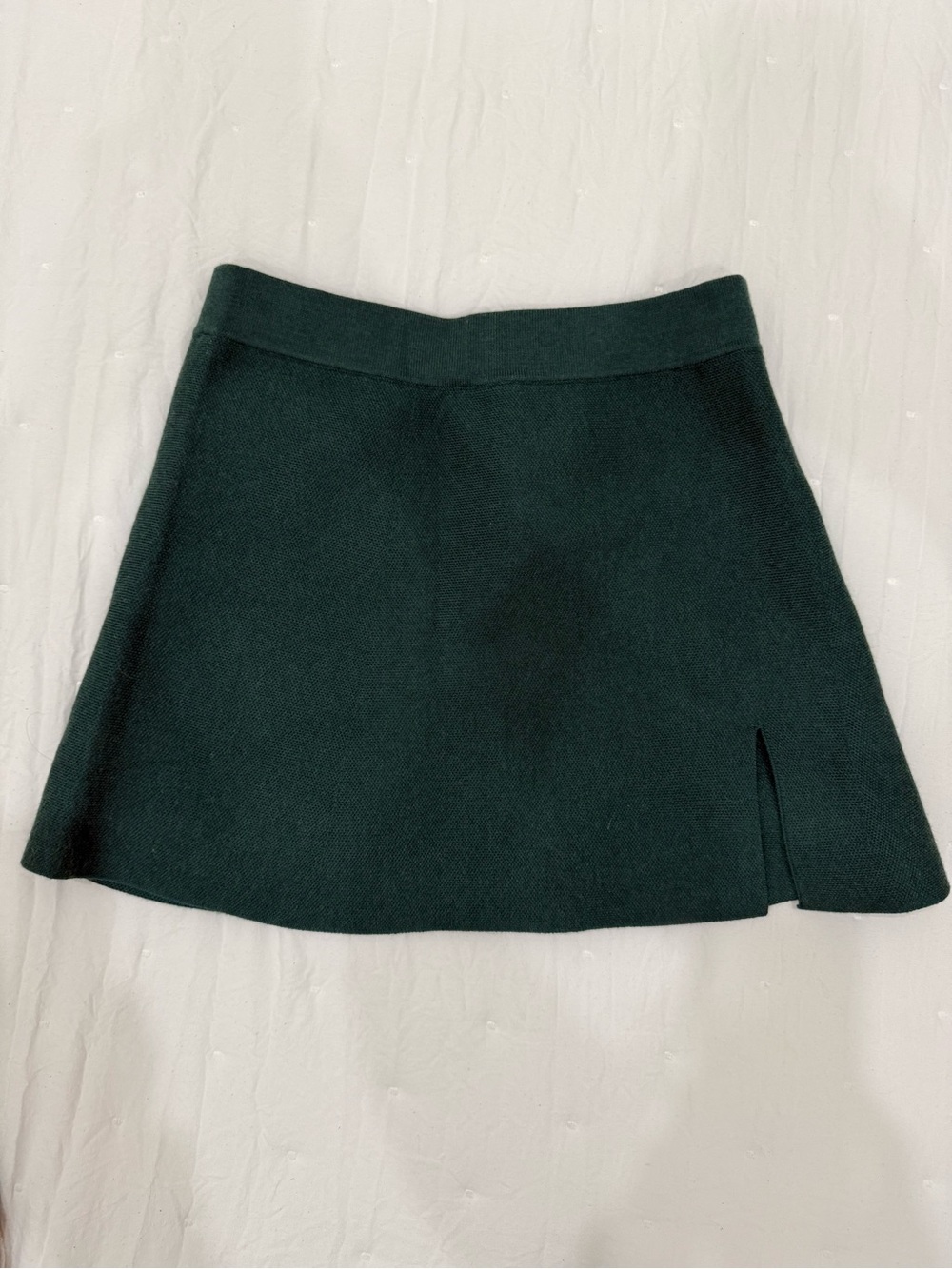 Altar'd State Forest Green Mini Skirt with Side Slit
